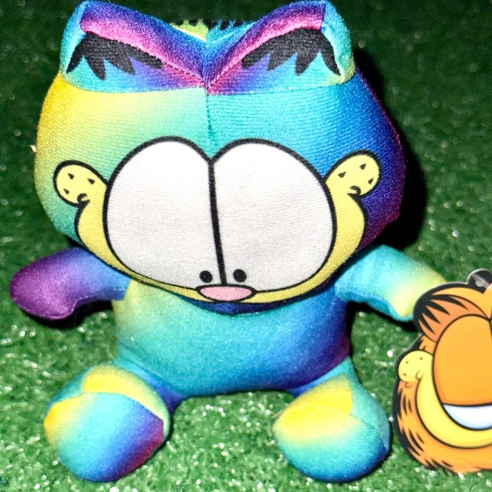 Nickelodeon Rainbow Garfield Plush Toy Version 3 New With Tag RARE Claw Catch